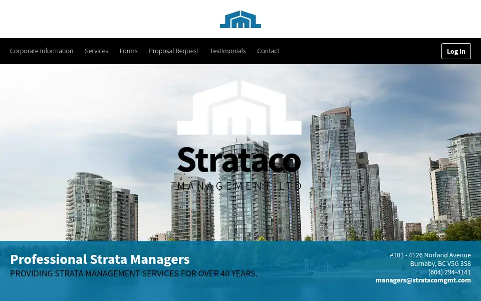 Screenshot of strataco.ca