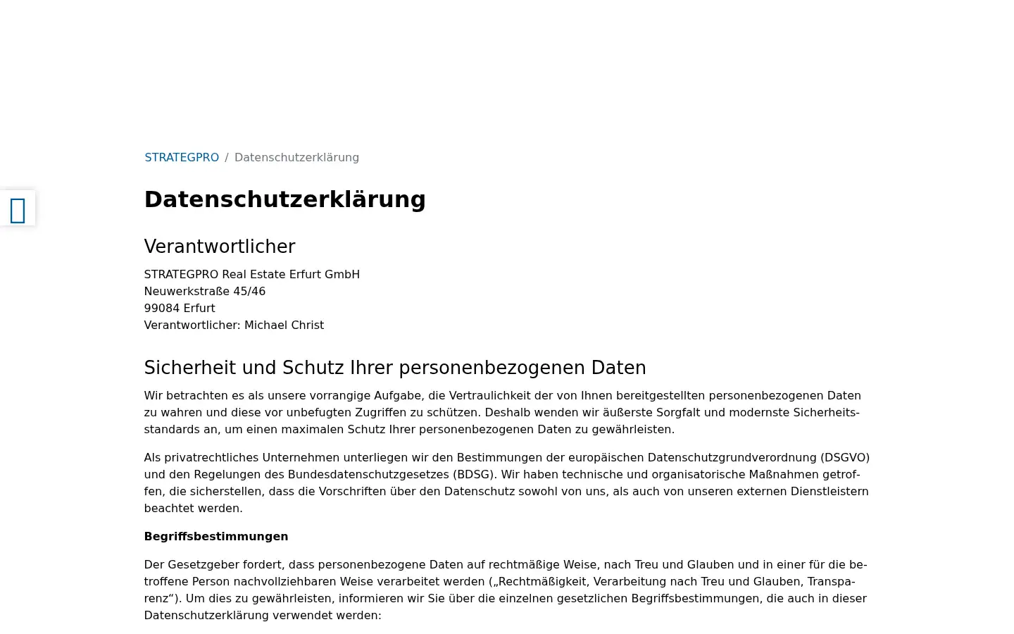 Screenshot of strategpro-erfurt.de