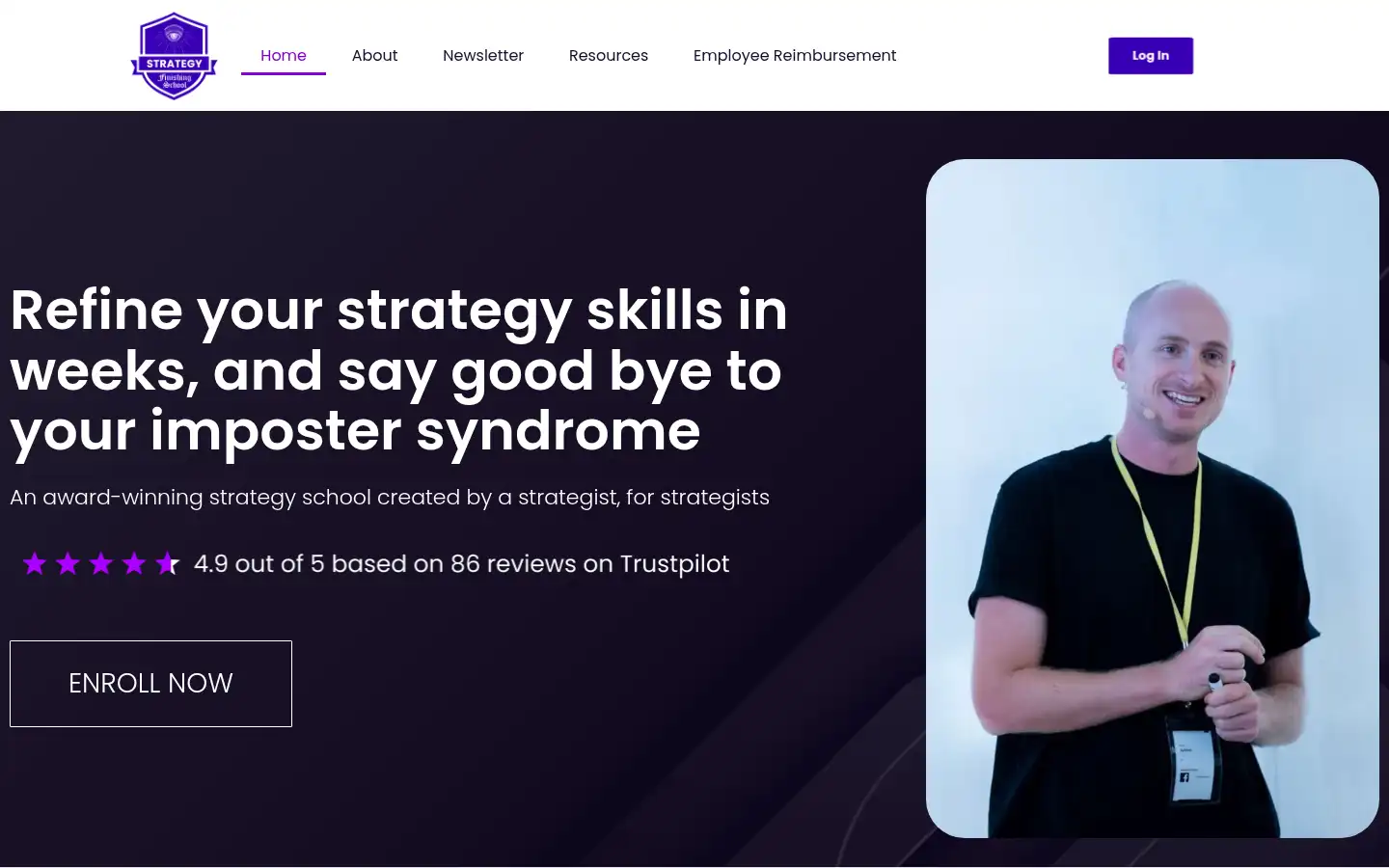 Screenshot of strategyfinishingschool.com