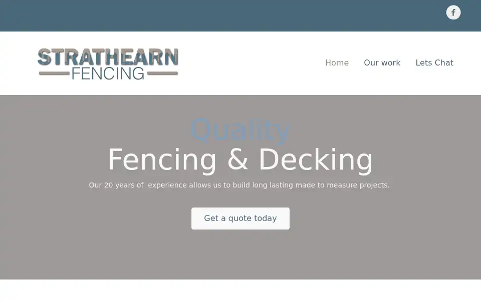 Screenshot of strathearnfencing.co.uk