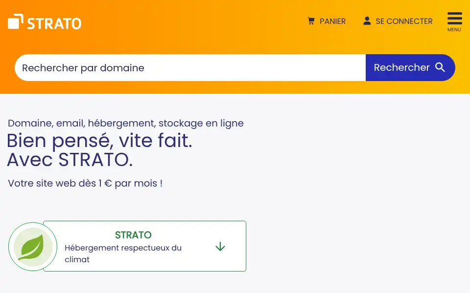 Screenshot of strato.fr