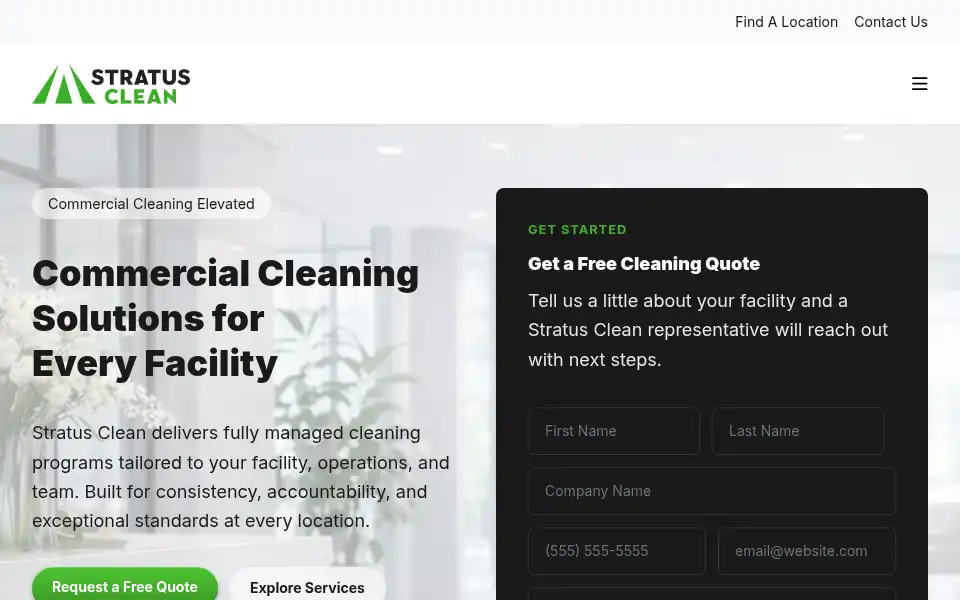 Screenshot of stratusclean.com