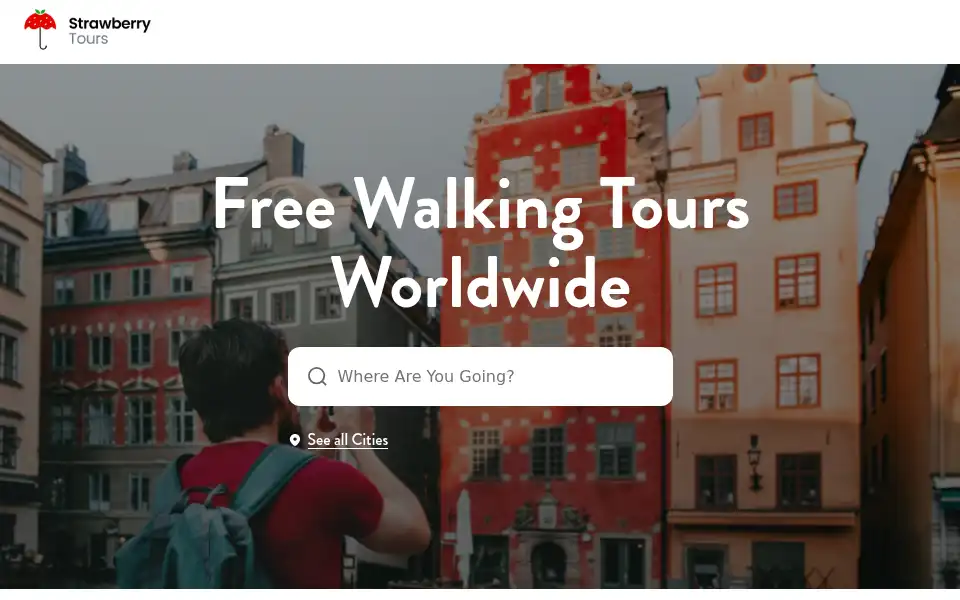 Screenshot of strawberrytours.com