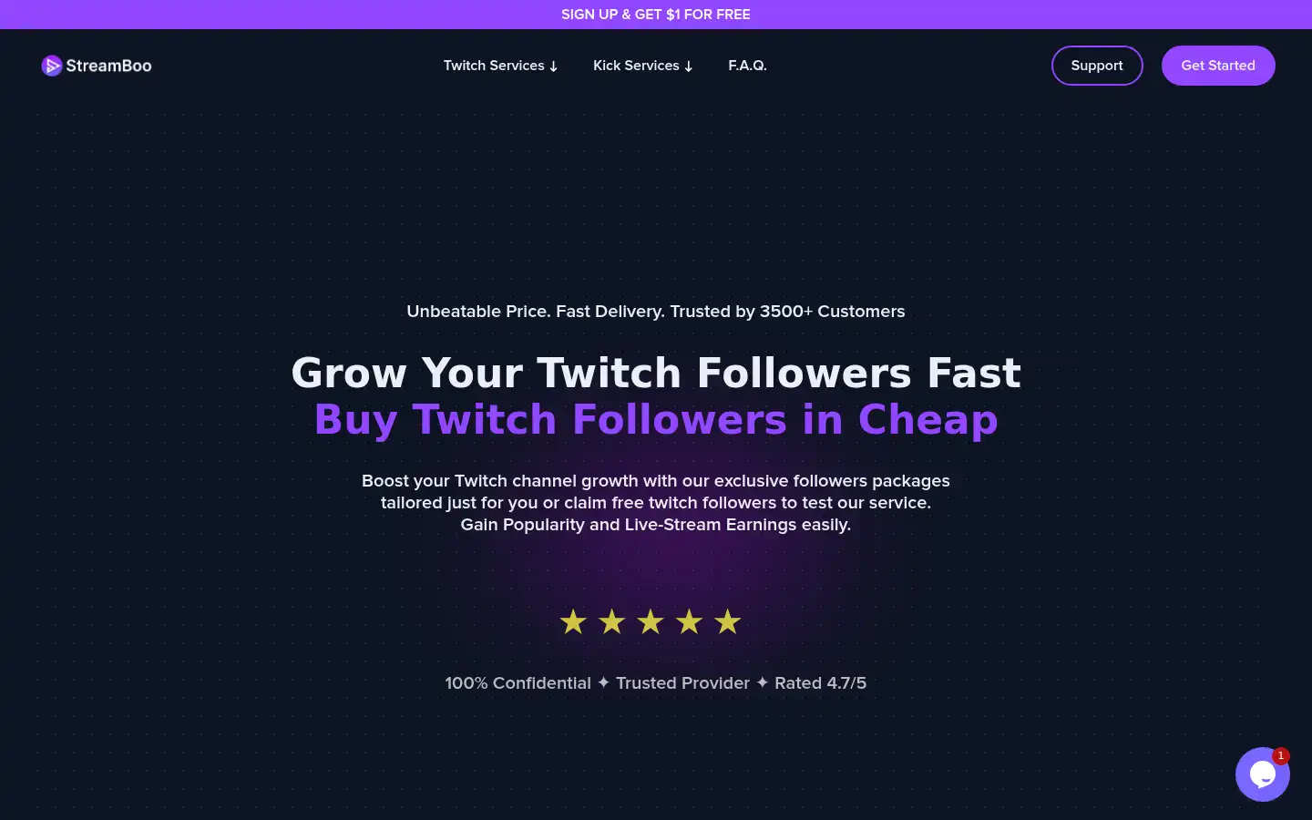 Screenshot of streamboo.com