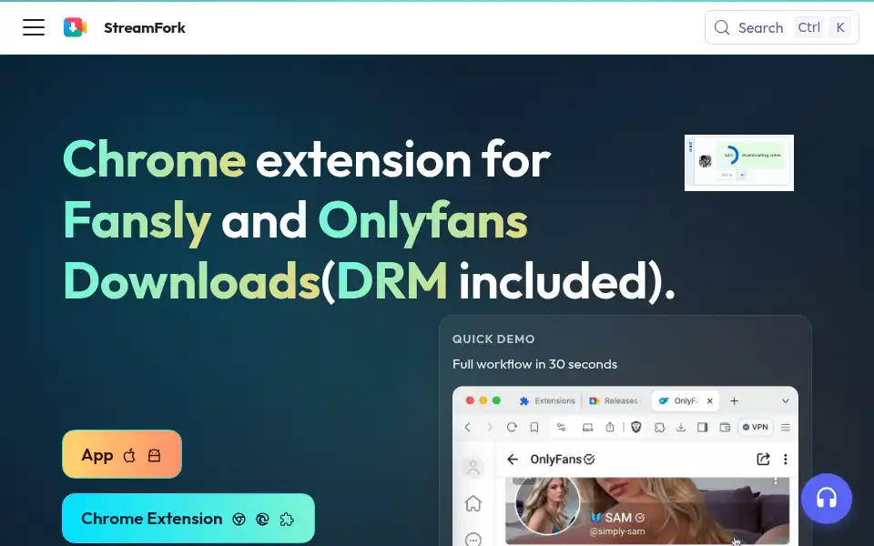 Screenshot of streamfork.com