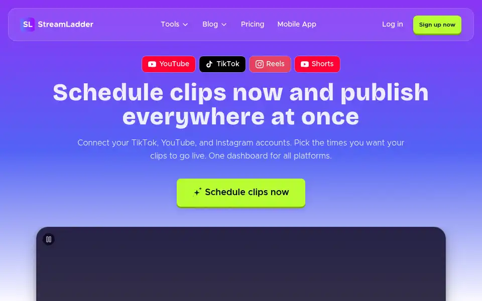 Screenshot of streamladder.com
