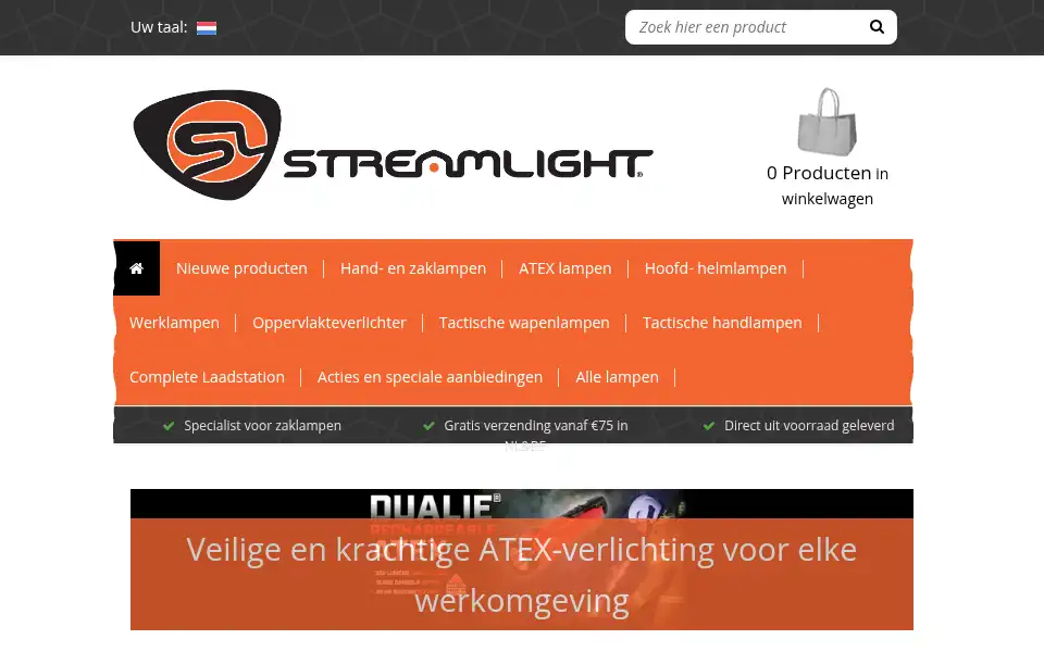 Screenshot of streamlight.nl