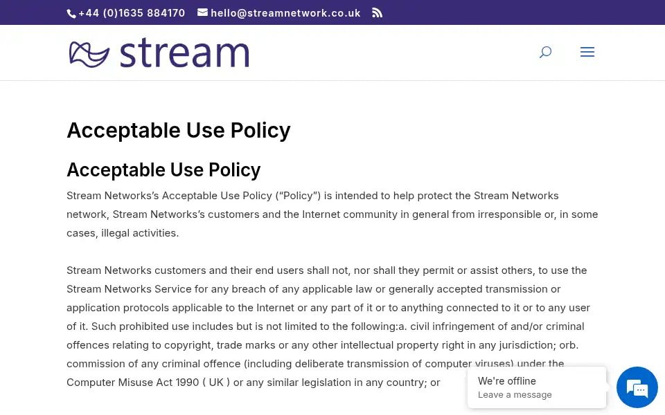 Screenshot of streamnetworks.co.uk