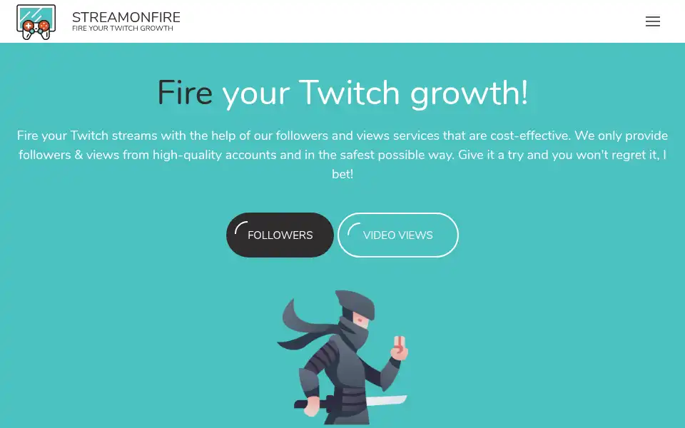 Screenshot of streamonfire.com