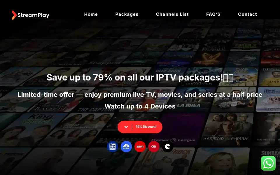 Screenshot of streamplay4k.com