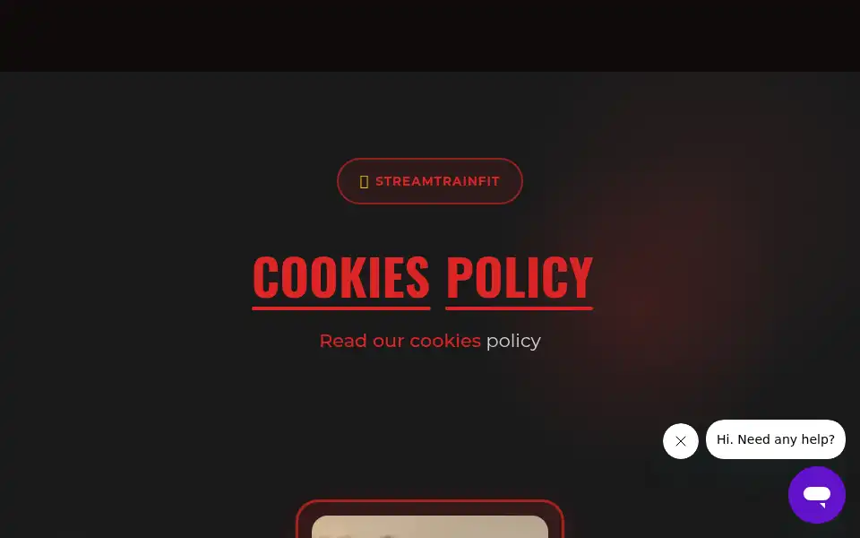 Screenshot of streamtrainfit.com