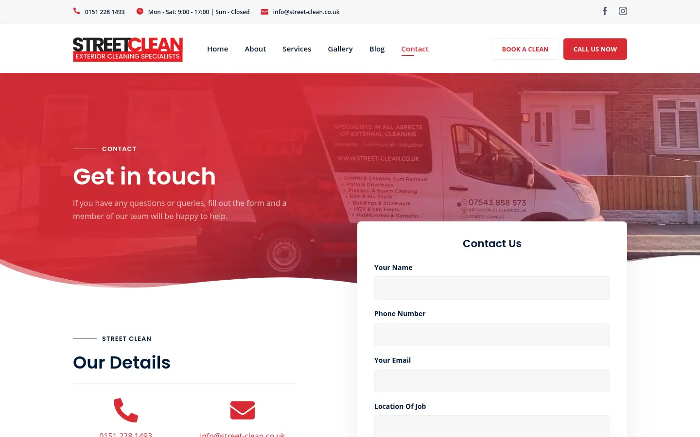 Screenshot of street-clean.co.uk