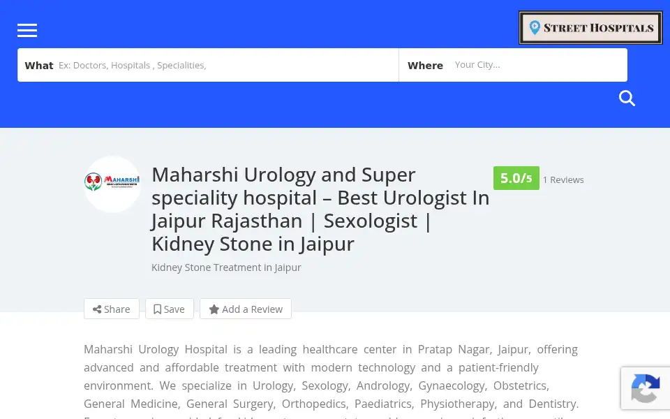 Screenshot of streethospitals.com