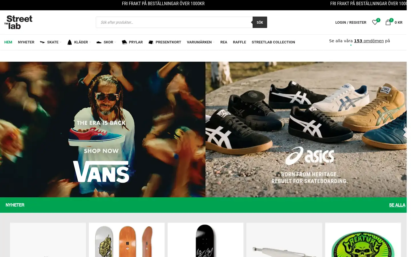Screenshot of streetlab.nu