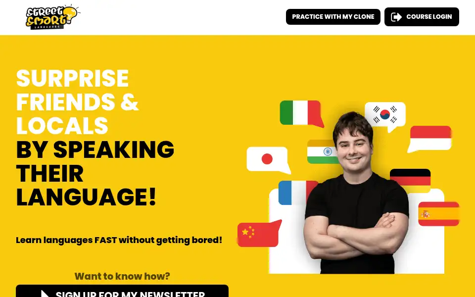 Screenshot of streetsmartlanguages.com