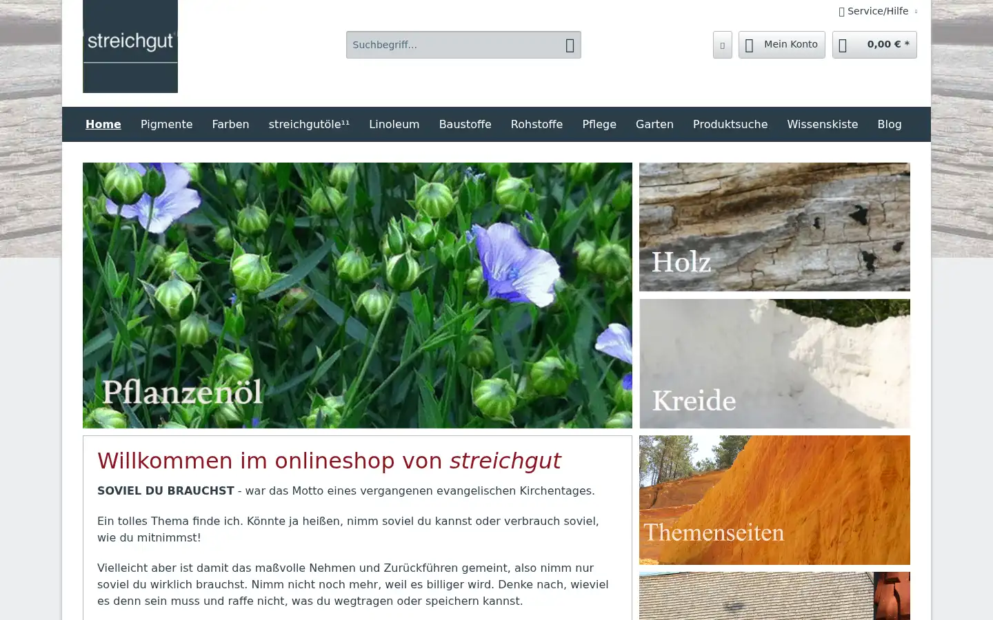 Screenshot of streichgut.com