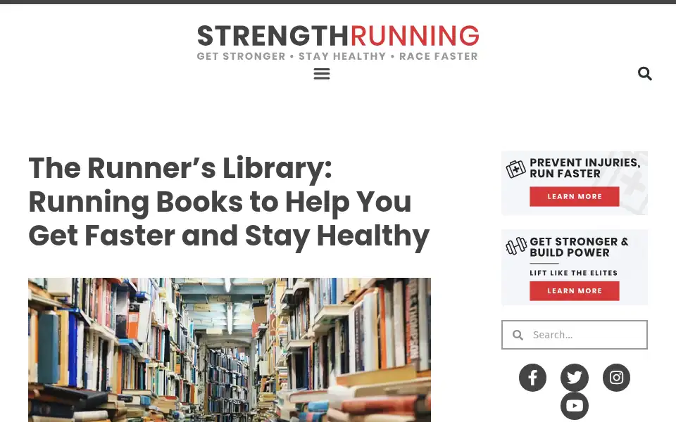 Screenshot of strengthrunning.com