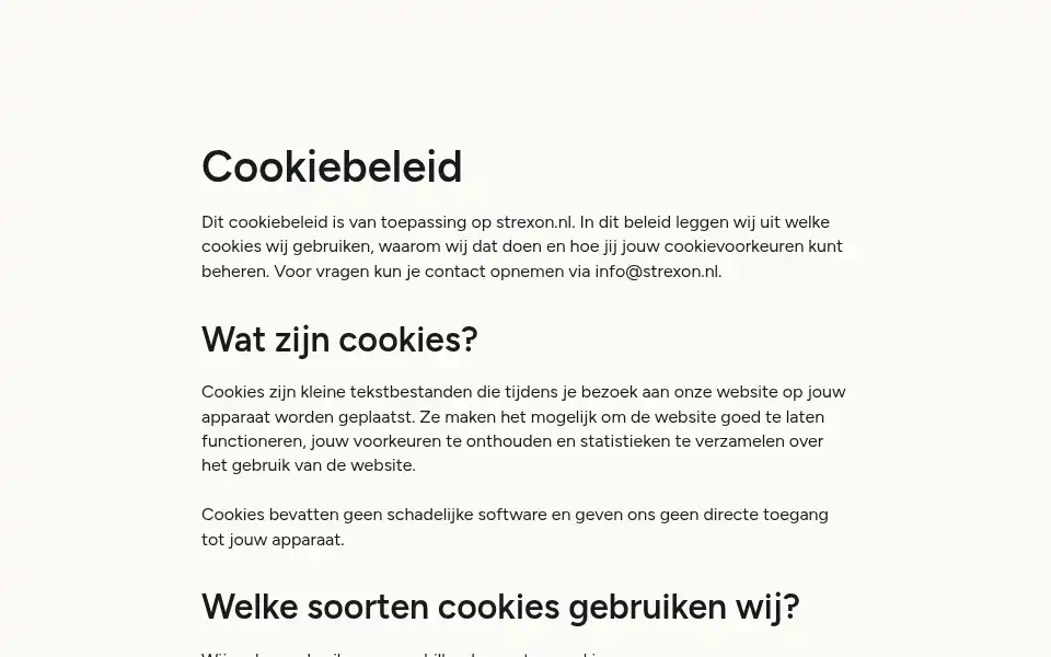 Screenshot of strexon.nl