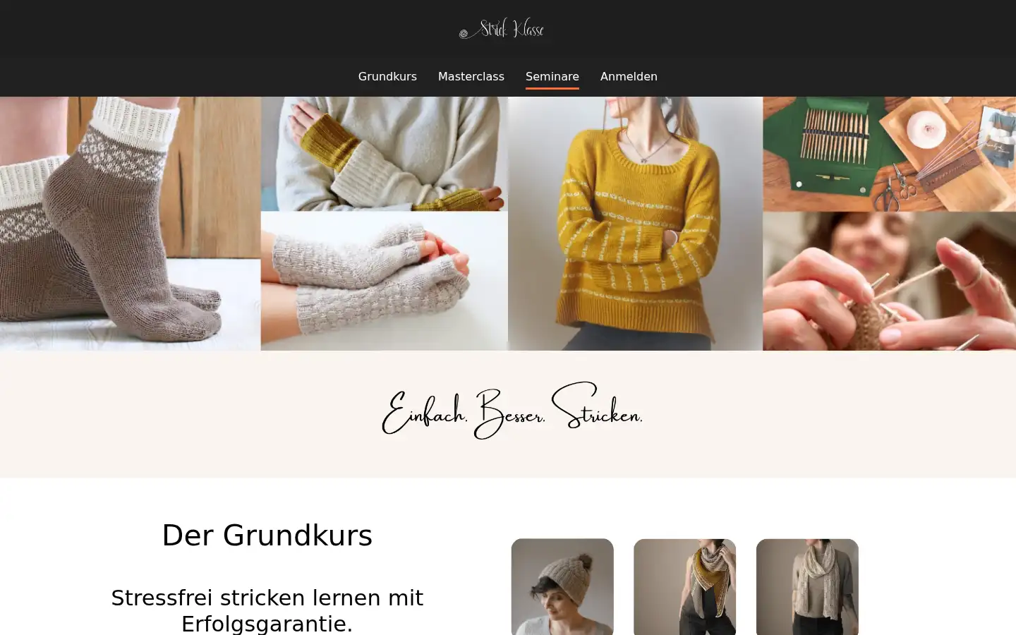 Screenshot of strickklasse.de