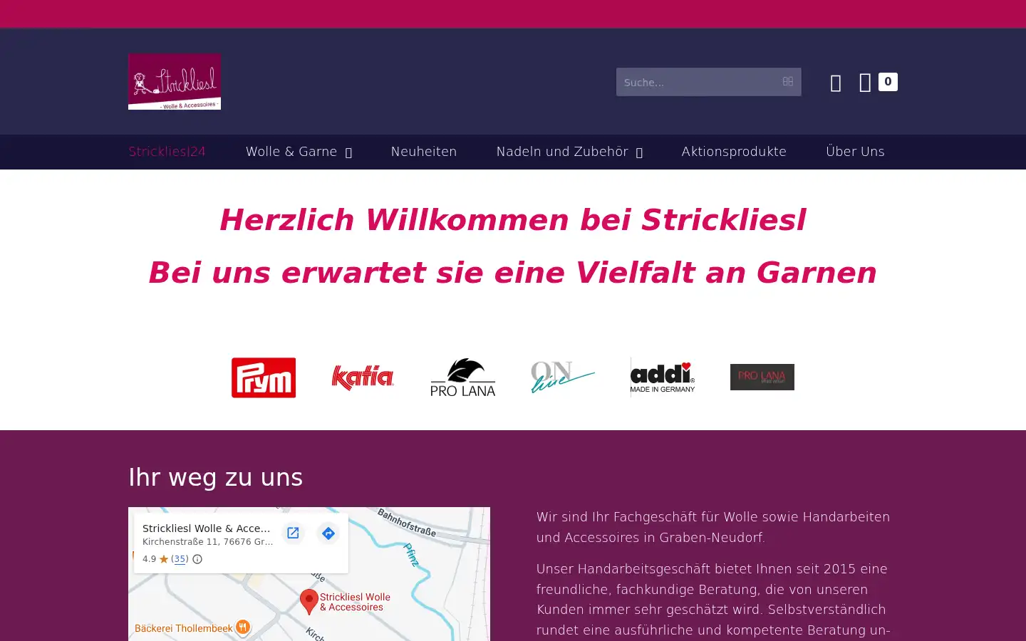 Screenshot of strickliesl24.de