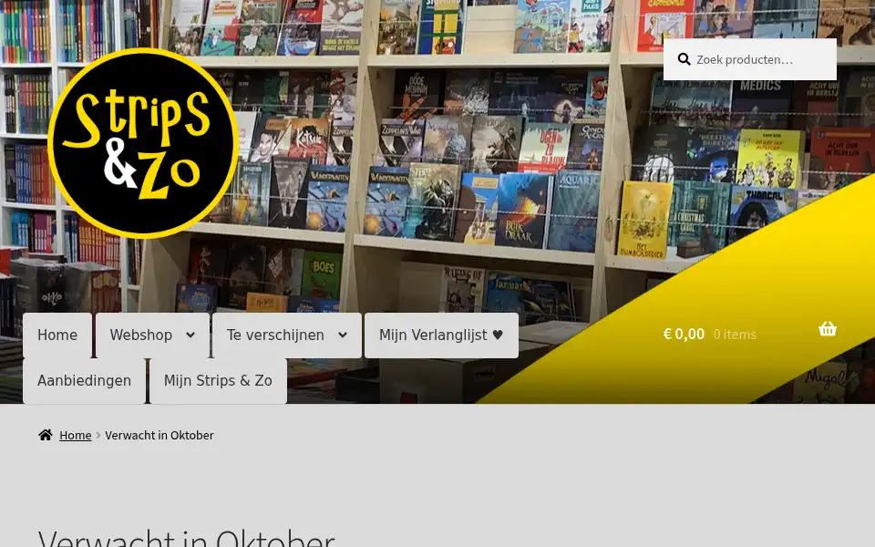 Screenshot of stripsenzo.nl