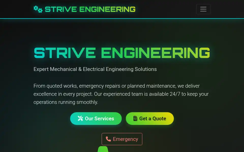 Screenshot of strive-engineering.co.uk