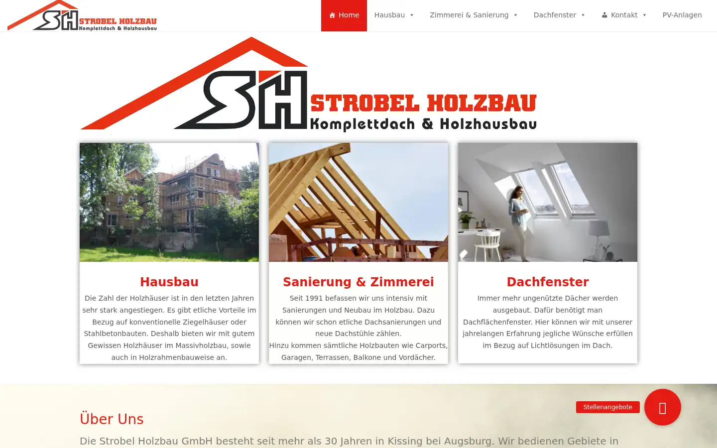 Screenshot of strobel-holzbau.de