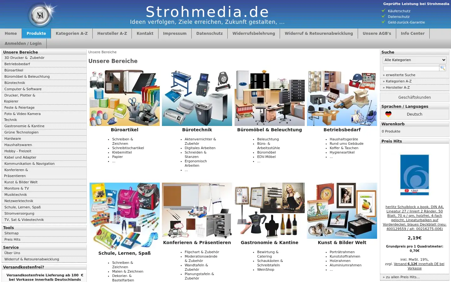 Screenshot of strohmedia.de