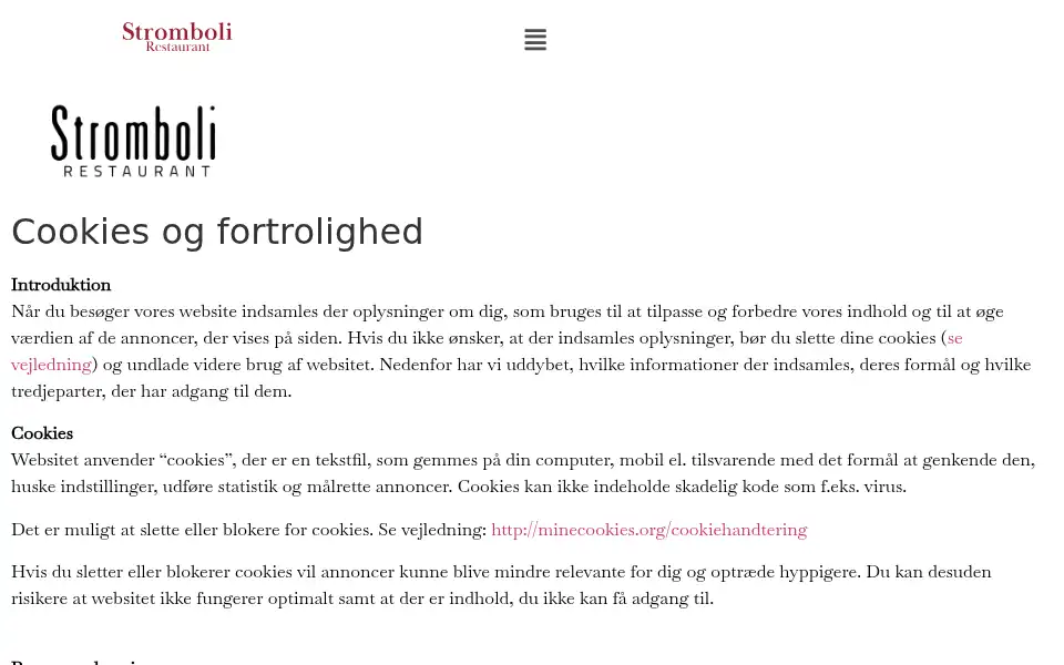 Screenshot of stromboli.dk