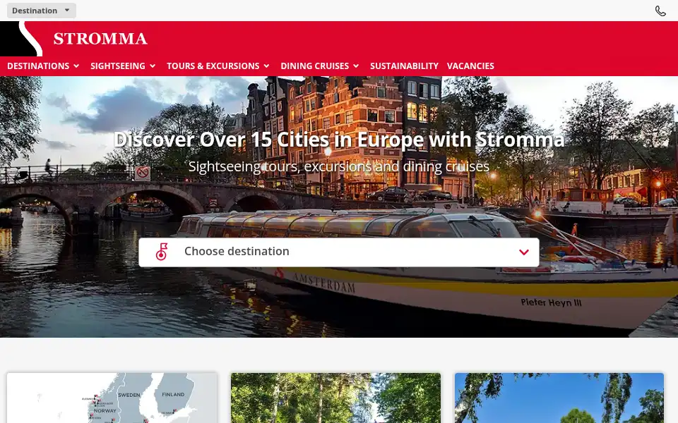 Screenshot of stromma.com