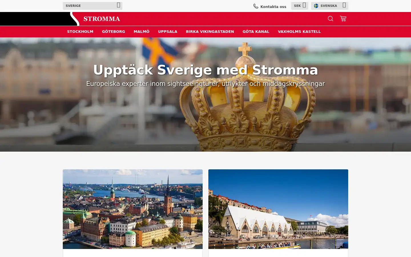 Screenshot of stromma.se