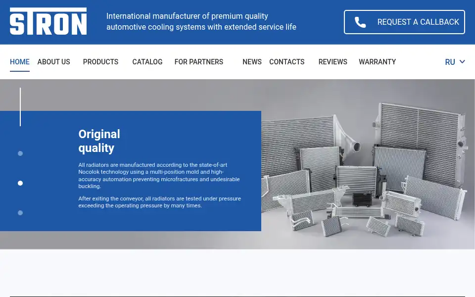 Screenshot of stron-parts.com