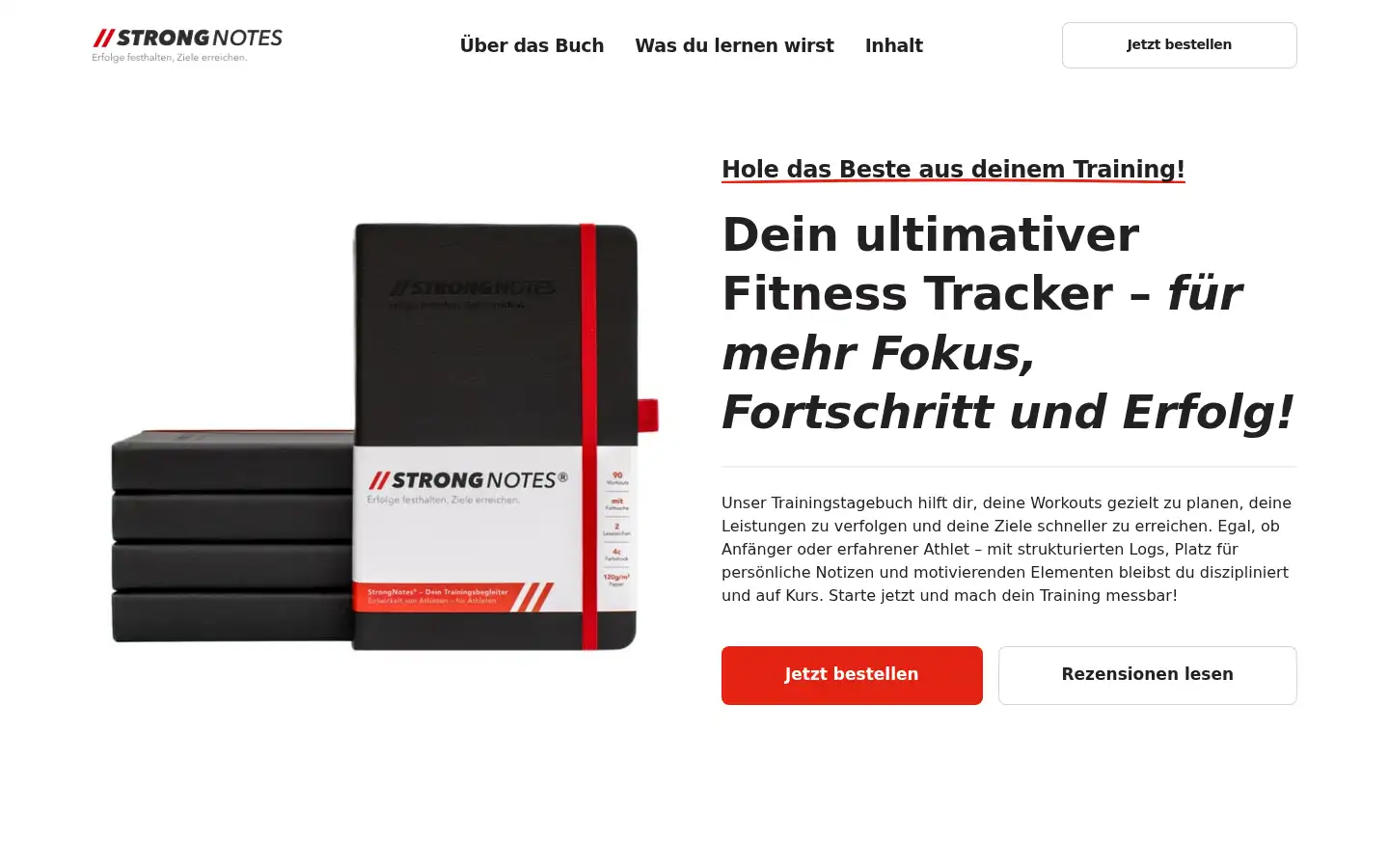 Screenshot of strongnotes.de