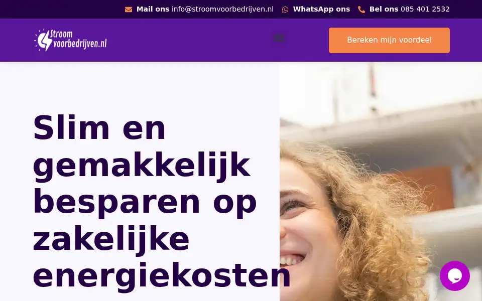 Screenshot of stroomvoorbedrijven.nl