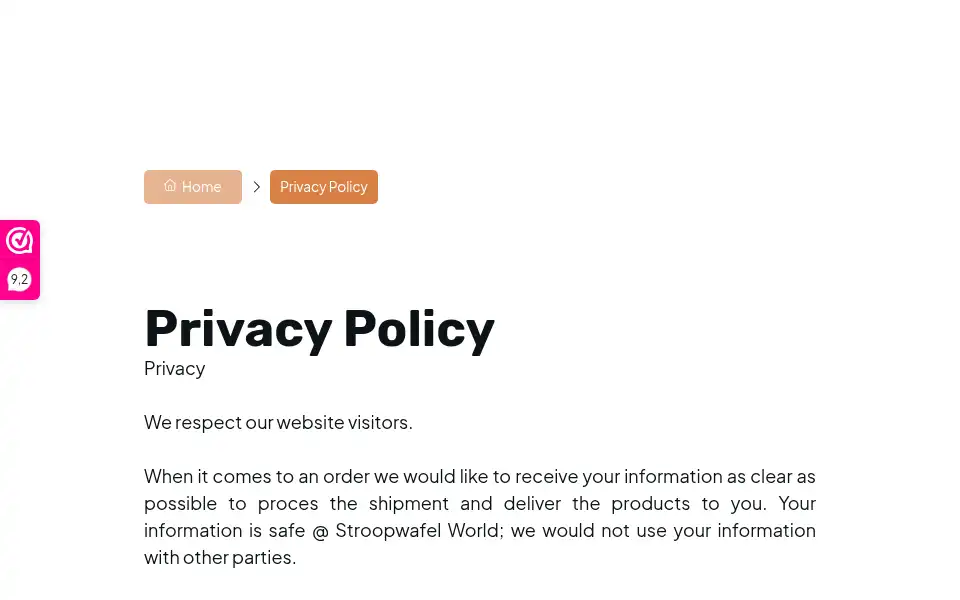 Screenshot of stroopwafelworld.com