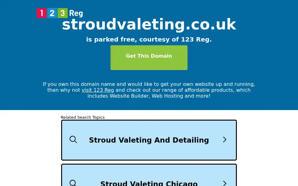 Screenshot of stroudvaleting.co.uk