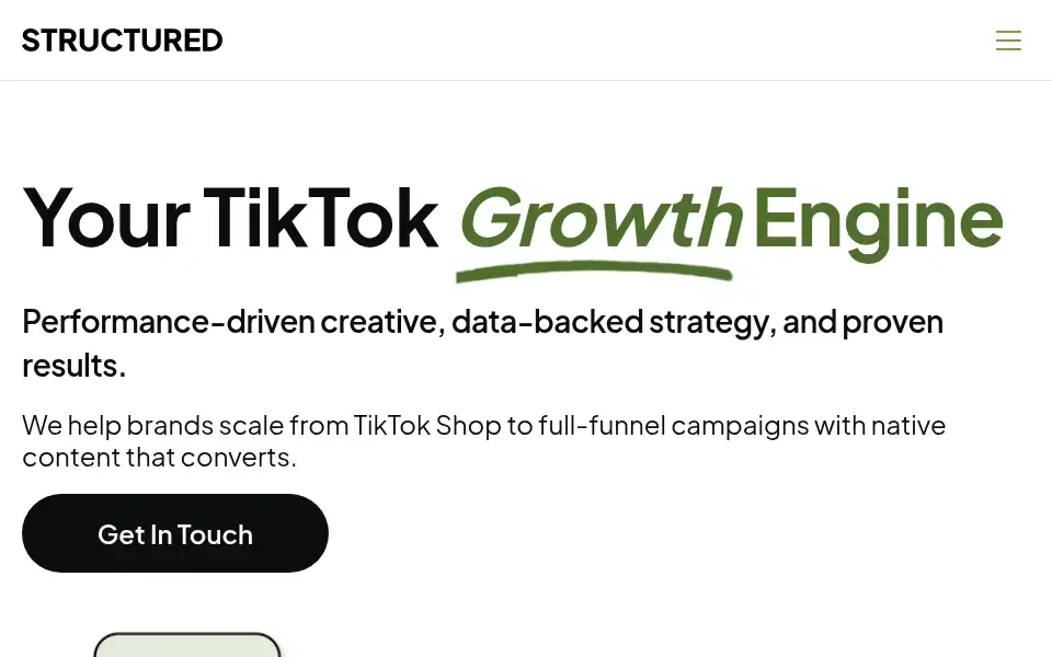 Screenshot of structured.agency