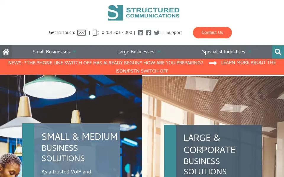 Screenshot of structuredcommunications.co.uk