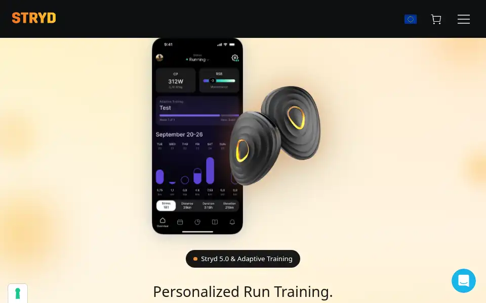 Screenshot of stryd.com