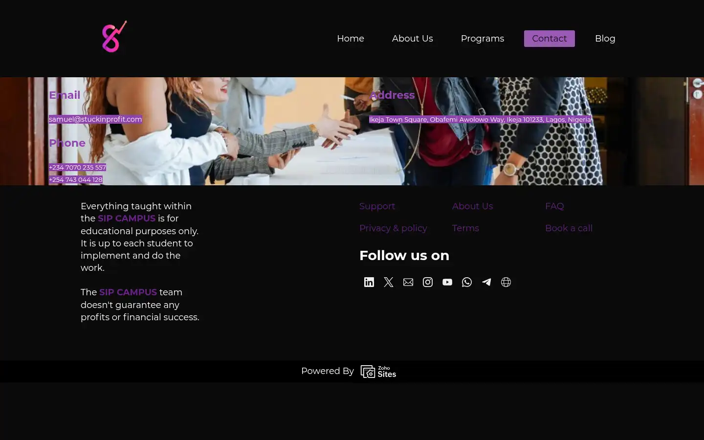 Screenshot of stuckinprofit.com