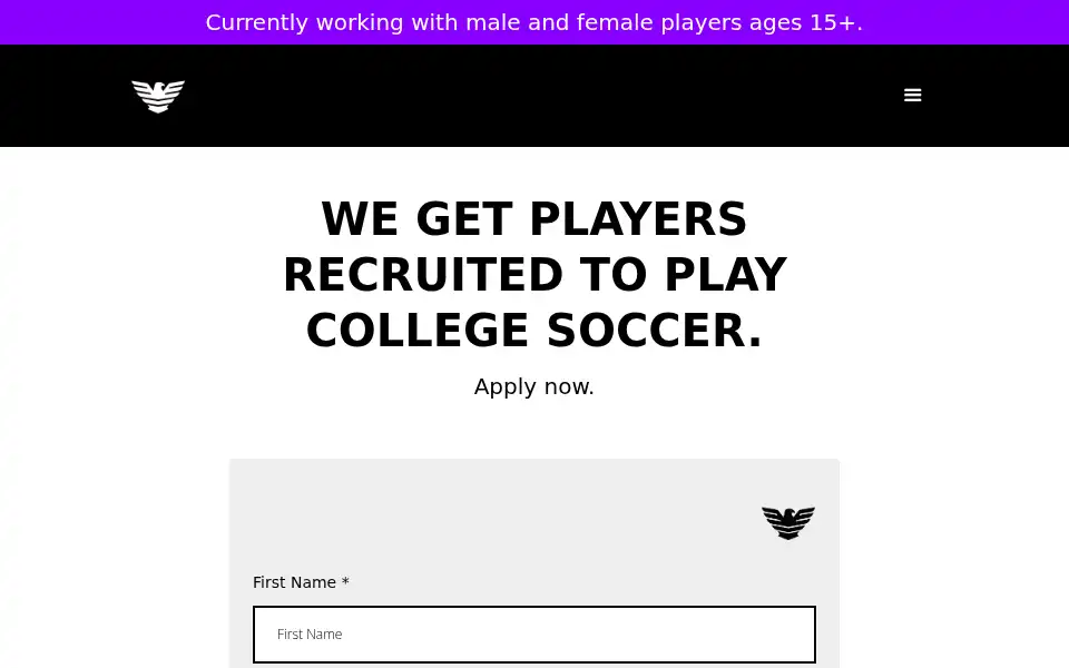 Screenshot of studentathlete.ai
