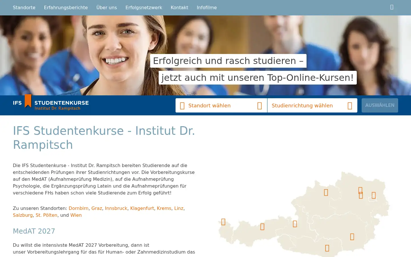 Screenshot of studentenkurse.at