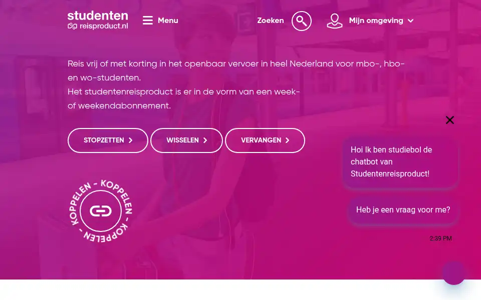 Screenshot of studentenreisproduct.nl