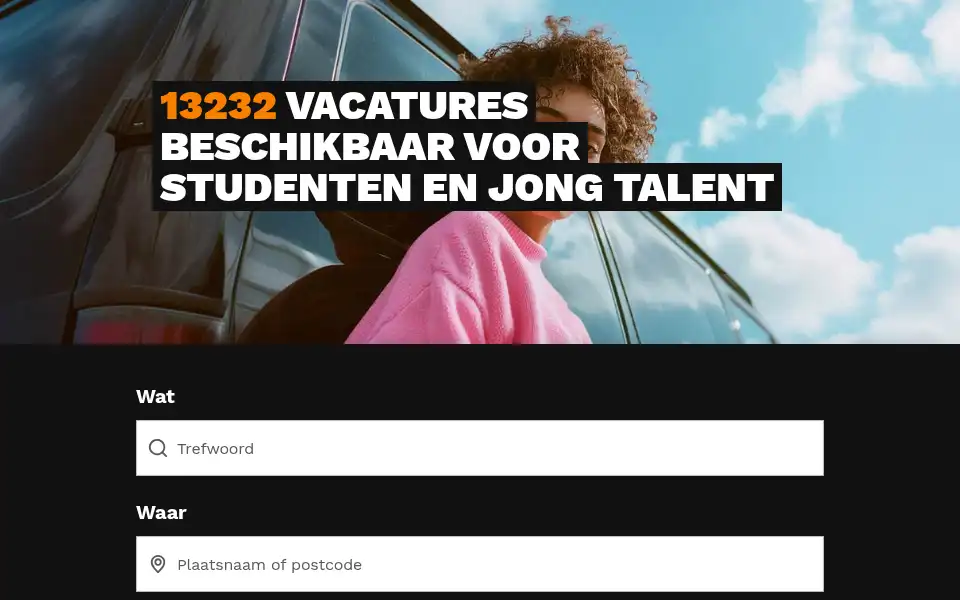 Screenshot of studentjob.nl