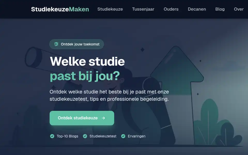 Screenshot of studiekeuzemaken.nl