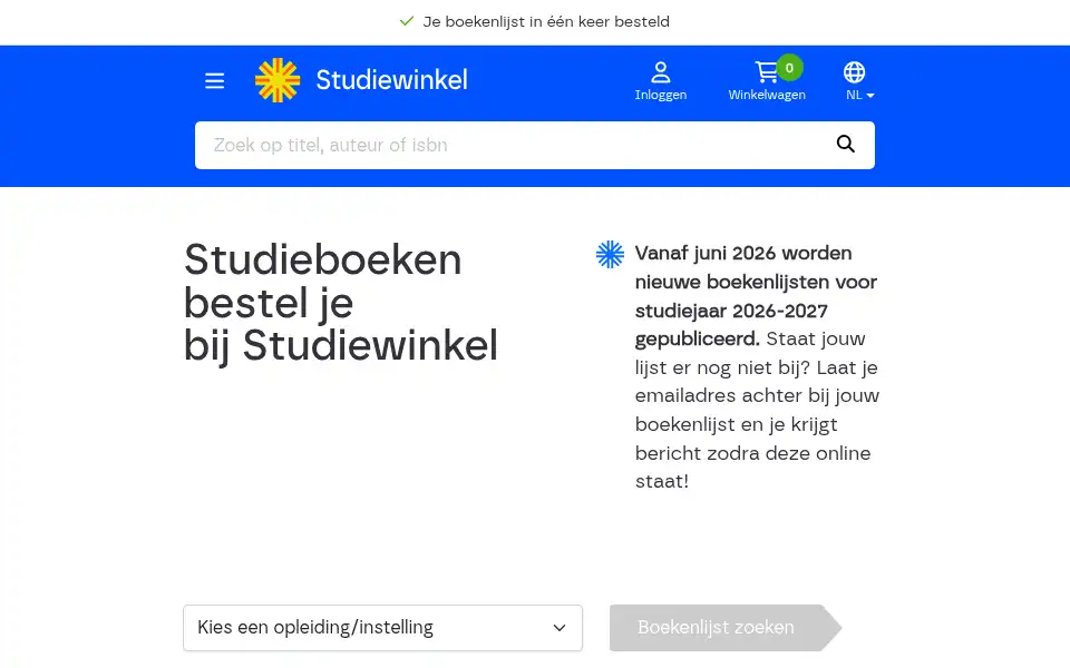 Screenshot of studiewinkel.nl