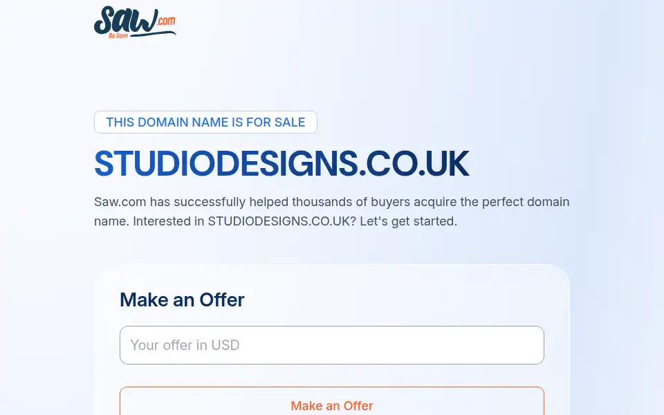 Screenshot of studiodesigns.co.uk