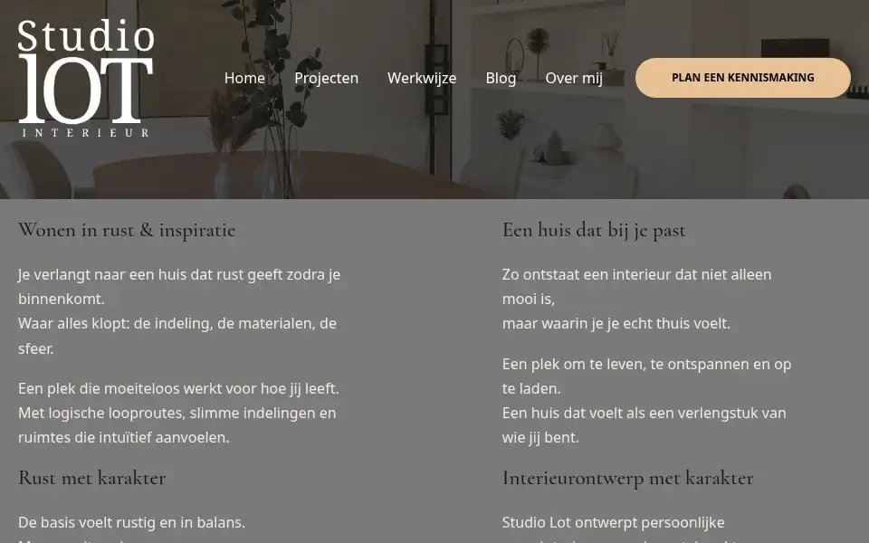 Screenshot of studiolotinterieur.nl
