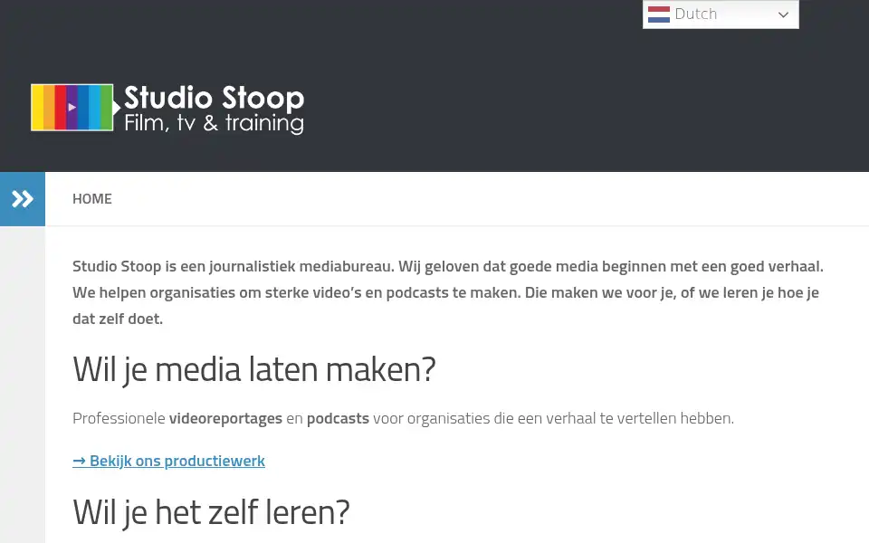 Screenshot of studiostoop.nl