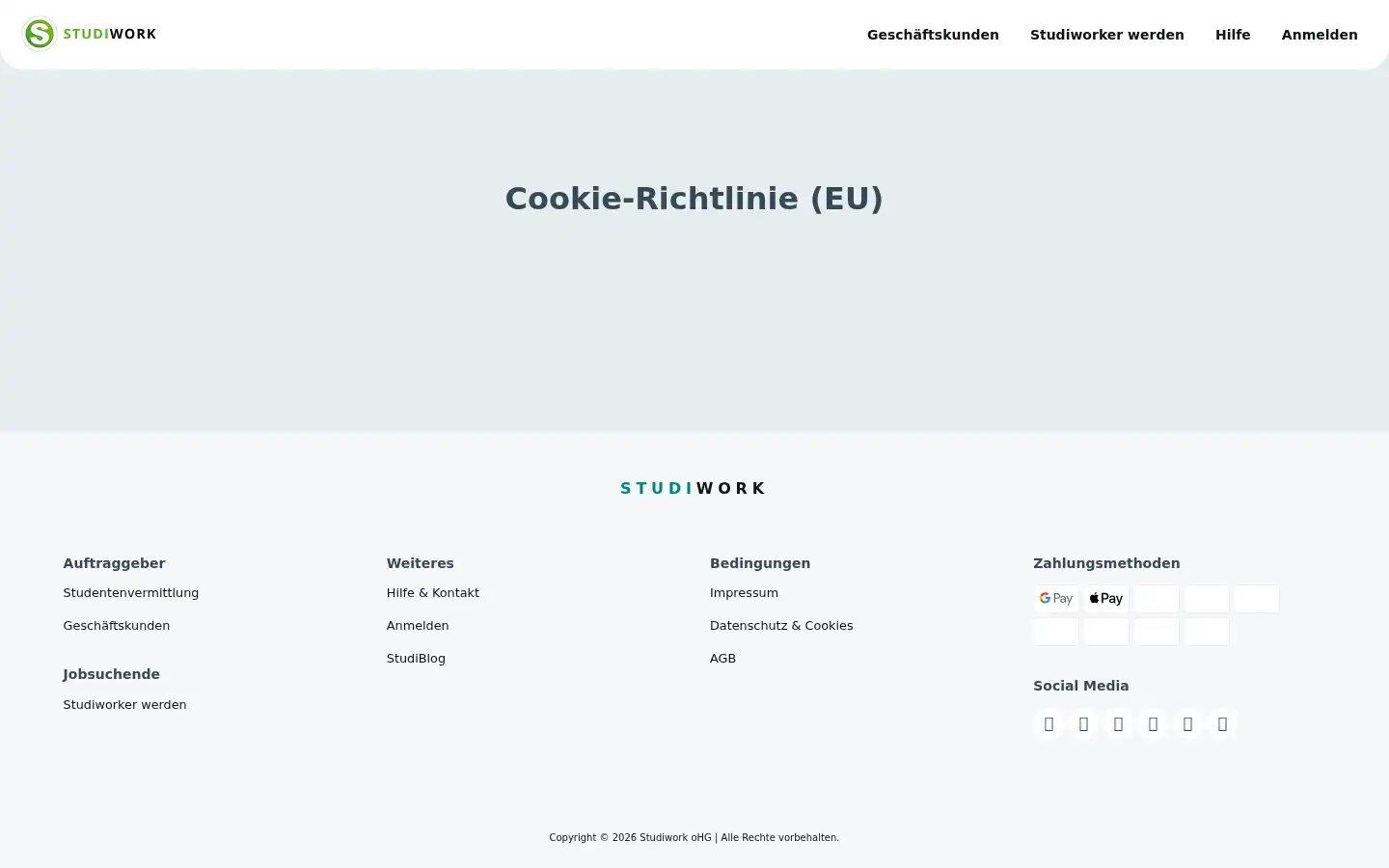 Screenshot of studiwork.com